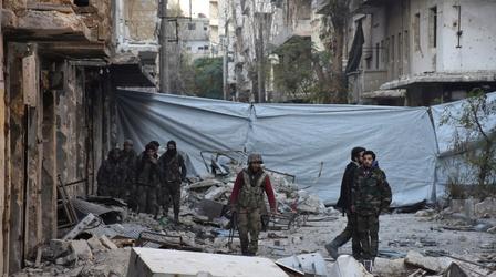 Video thumbnail: PBS NewsHour Relentless bombing kills dozens in Aleppo