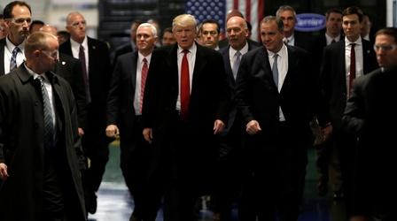 Video thumbnail: PBS NewsHour Trump lauds exchange of tax breaks for Carrier jobs