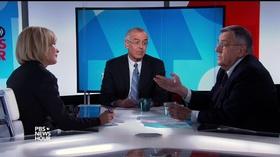 Video thumbnail: PBS NewsHour Shields and Brooks on Mattis, the Carrier deal and Pelosi