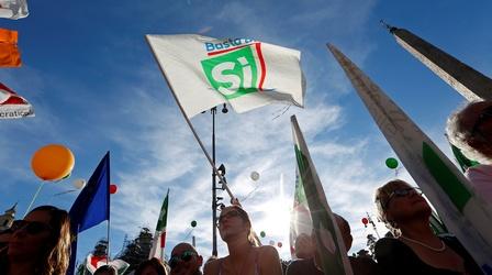 Video thumbnail: PBS NewsHour Italian vote could amend post-war constitution