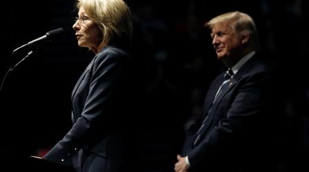 Video thumbnail: PBS NewsHour What will DeVos’ focus on choice mean for public education?