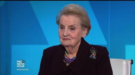 Video thumbnail: PBS NewsHour Albright: Refugee ban ‘a gift to those that hate us’