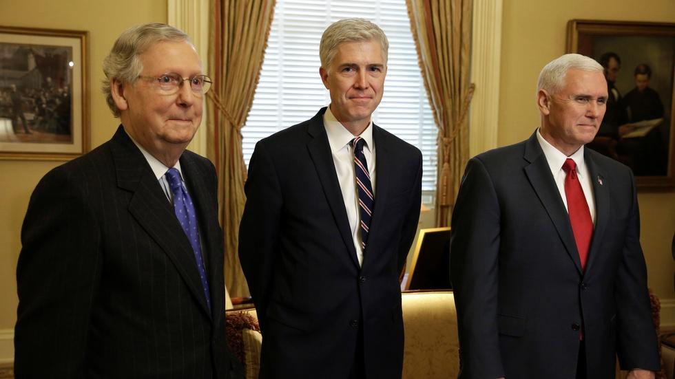 Political battle begins for Gorsuch confirmation image