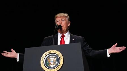 Video thumbnail: PBS NewsHour Trump vows to scrap rule on religious groups and campaigning