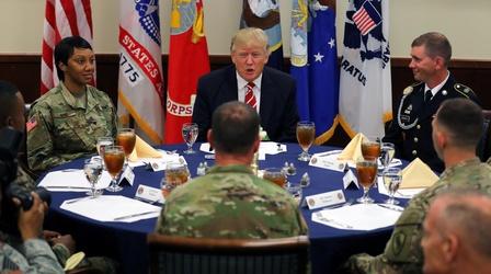 Video thumbnail: PBS NewsHour News Wrap: Trump visits CENTCOM, defends travel ban