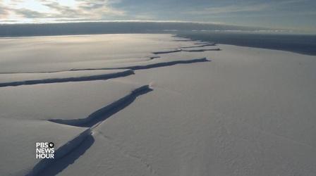 Video thumbnail: PBS NewsHour Massive ice shelf break forces researchers to evacuate