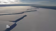 Massive ice shelf break forces researchers to evacuate