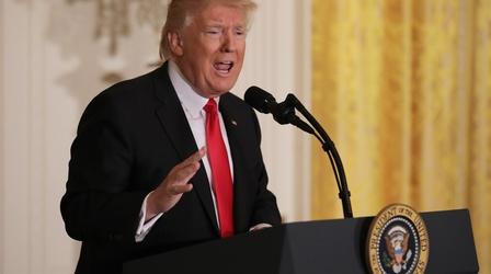 Video thumbnail: PBS NewsHour Does Trump’s confrontational style help him as president?