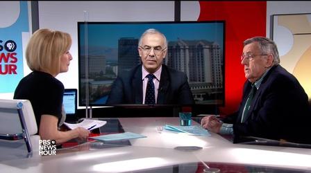 Video thumbnail: PBS NewsHour Shields and Brooks on Trump using the press as punching bag
