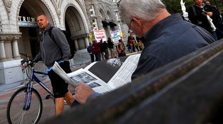 Video thumbnail: PBS NewsHour 3 newspaper editors explain how readers see President Trump