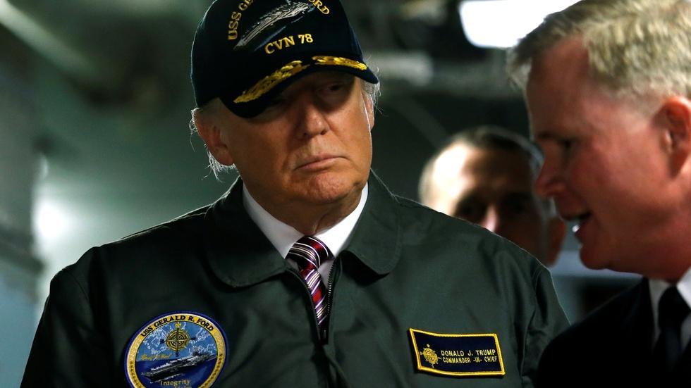 News Wrap: Trump touts plan for naval expansion image