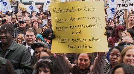 Video thumbnail: PBS NewsHour Facing Deficit, Rhode Island Looks to Cut Pensions