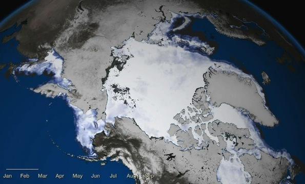 Arctic Ice Cap Shrinks to Record Low Level