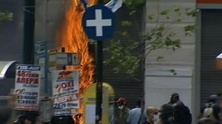 Video thumbnail: PBS NewsHour Rioting, General Strike Leave Greece in Standstill Ahead...