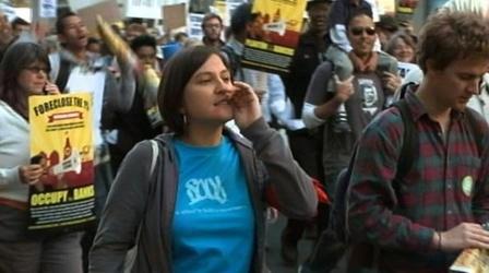 Video thumbnail: PBS NewsHour Occupy Oakland Movement Tries to Flex Muscle With General...