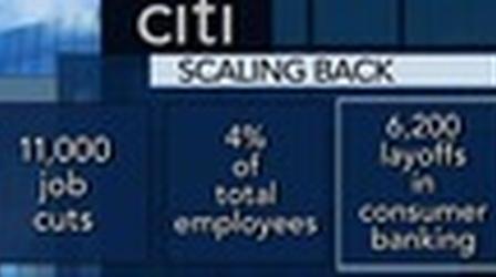 Video thumbnail: PBS NewsHour Citigroup Plans to Lay Off 11,000 Employees in Scale Back