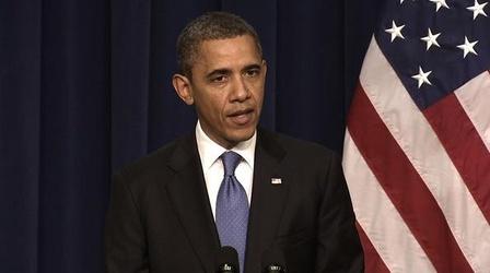 Video thumbnail: PBS NewsHour Obama on 'Dumb' War: History Will Decide