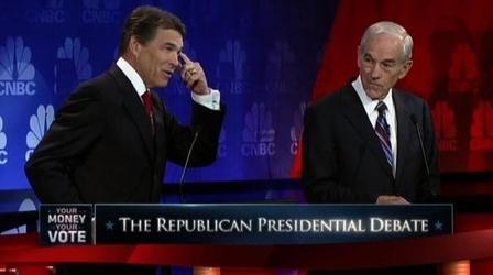Video thumbnail: PBS NewsHour Perry Campaign Looks to Rebound From Embarassing Debate...
