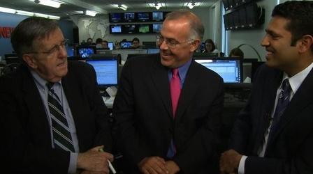 Video thumbnail: PBS NewsHour The Doubleheader: Rick Perry vs. Mitt Romney and College...