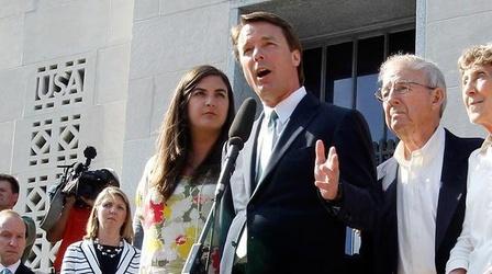 Video thumbnail: PBS NewsHour John Edwards Walks On Six Counts Of Campaign Fraud