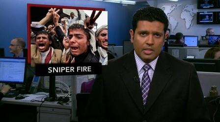 Video thumbnail: PBS NewsHour News Wrap: Snipers Kill Dozens of Protesters in Yemeni...