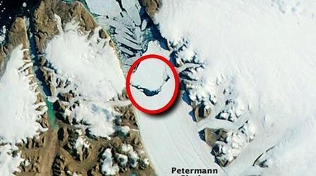 Video thumbnail: PBS NewsHour Greenland Goes Green: Ice Sheet Melted in Four Days