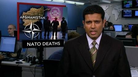 Video thumbnail: PBS NewsHour News Wrap: 5 NATO Soldiers Killed by Explosions in...