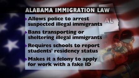 Video thumbnail: PBS NewsHour Alabama's Immigration Law: Radical or Within Reason?