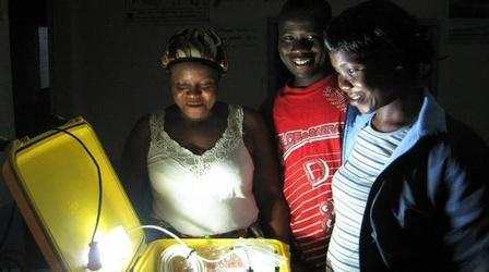 Video thumbnail: PBS NewsHour 'Solar Suitcase' Sheds Light on Darkened Delivery Rooms