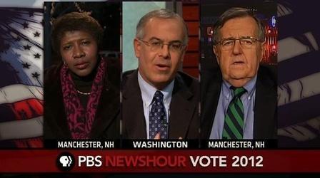 Video thumbnail: PBS NewsHour Shields, Brooks Reflect on Romney's New Hampshire Victory