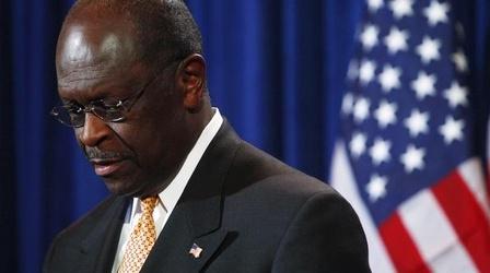 Video thumbnail: PBS NewsHour Cain Denies Harassment Claim, Vows to Stay in Race