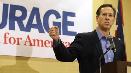 Video thumbnail: PBS NewsHour Santorum Says Global Warming Is Politics, Not Science