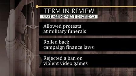 Video thumbnail: PBS NewsHour Roberts Court Begins to Leave Its Legal Mark