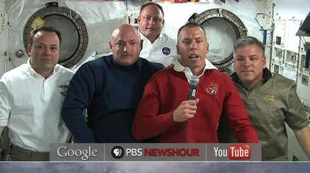 Video thumbnail: PBS NewsHour Mark Kelly Followed Wife Giffords' Latest Surgery From Space