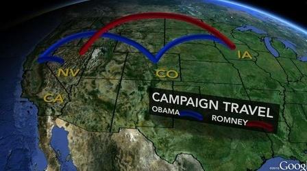 Video thumbnail: PBS NewsHour Obama and Romney Barnstorm Swing States in Last 13 Days