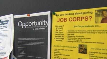Video thumbnail: PBS NewsHour Unemployment Drops, but It's 'Premature to Do Handstands'