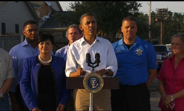 President Obama visits New Orleans Hurricane Isaac