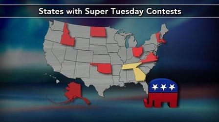 Video thumbnail: PBS NewsHour Super Tuesday: Which Candidates Will Show Strength in South?
