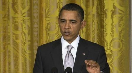 Video thumbnail: PBS NewsHour Obama Urges Gadhafi to Step Down; International Criminal...