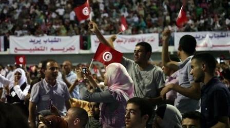 Video thumbnail: PBS NewsHour Tunisia Attempts Painful Transition to Democracy