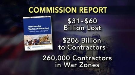 Video thumbnail: PBS NewsHour Report Finds Fraud, Waste by War Contractors Costs Billions