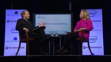 Video thumbnail: PBS NewsHour Highlights of Jim Lehrer's Interview with Secretary Clinton