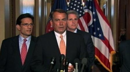 Video thumbnail: PBS NewsHour White House, GOP Ratchet Up Rhetoric on 'Repsonsible'...