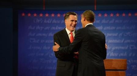 Video thumbnail: PBS NewsHour Shields and Brooks: First Debate Focused on Details