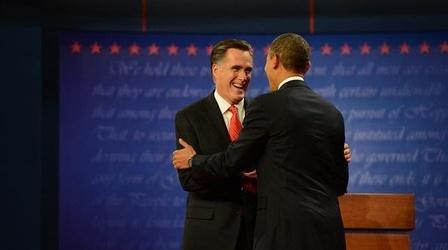 Video thumbnail: PBS NewsHour Shields and Brooks: First Debate Focused on Details