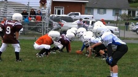 Video thumbnail: PBS NewsHour Young Football Players Take Big-League Hits to Head