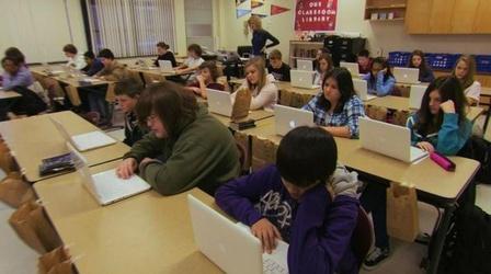 Video thumbnail: PBS NewsHour North Carolina School Engages Tech Generation With...