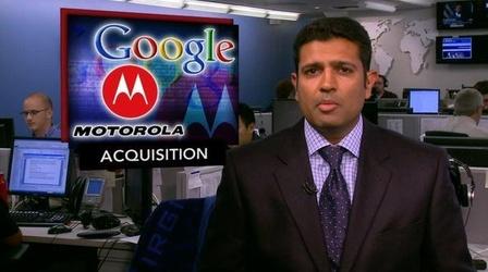 Video thumbnail: PBS NewsHour News Wrap: Google Plans $12.5 Billion Takeover of...