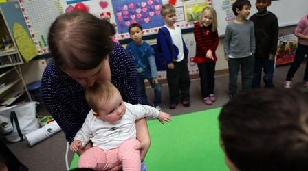 Video thumbnail: PBS NewsHour In School, Babies Teach Older Children Empathy