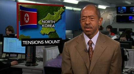 Video thumbnail: PBS NewsHour News Wrap: North Korea Loads Missiles Onto Launchers